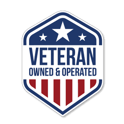 Veteran owned and operated badge